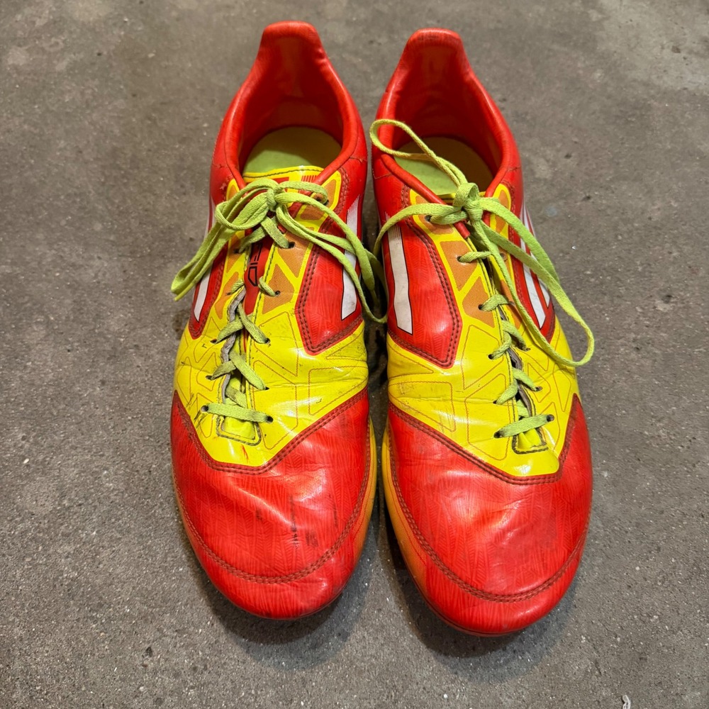 Vintage Adidas F50 TRX‎ Adizero Soccer Cleats Mens 12 Orange Yellow V24790 FG